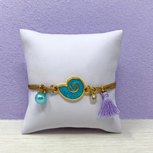 Load image into Gallery viewer, Calypso cord bracelet - Blue (on pillow)