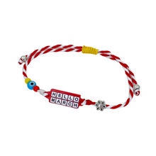 Load image into Gallery viewer, Martis - Greek March protection bracelet / Hello March!
