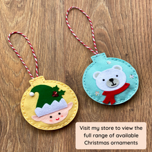Load image into Gallery viewer, Elf felt Christmas tree decoration
