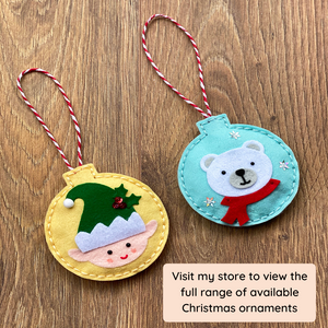 Elf felt Christmas tree decoration