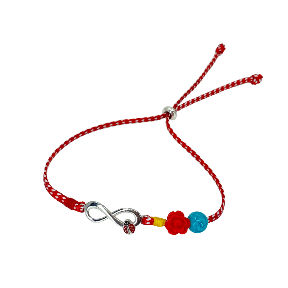 Martis - Greek March protection bracelet / Ladybug