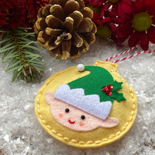 Load image into Gallery viewer, Elf felt Christmas tree decoration
