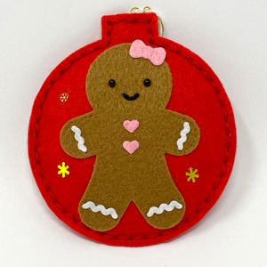 Mrs Gingerbread Felt Christmas tree decoration