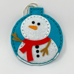 Mr Snowman felt Christmas tree decoration