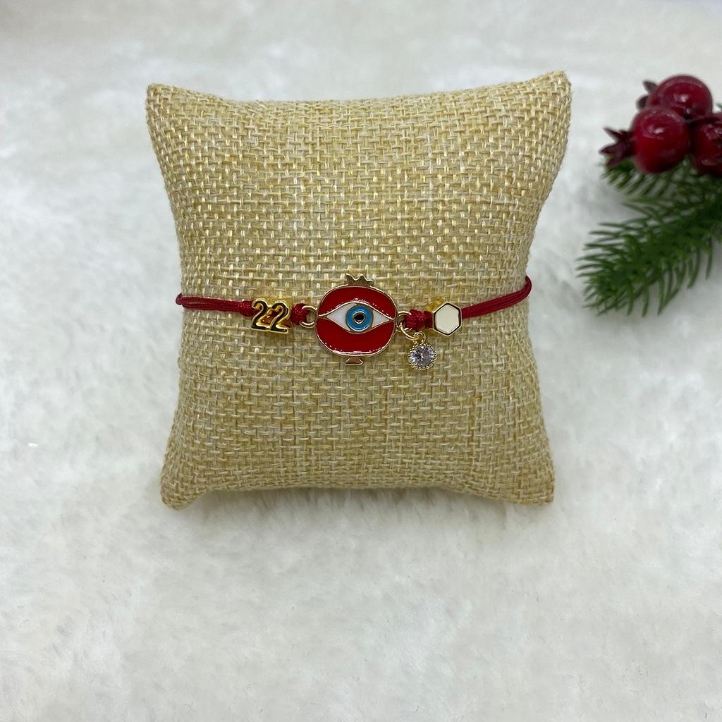 Pomegranate New Year 2022 Lucky Charm Handmade Adjustable Bracelet