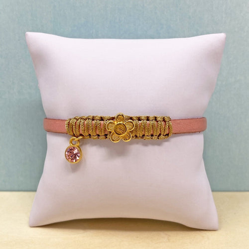 Marguerite leather bracelet