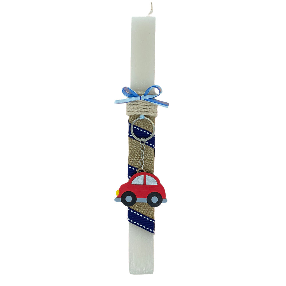 Scented Lambada (Λαμπάδα) Easter Candle- Hand painted car
