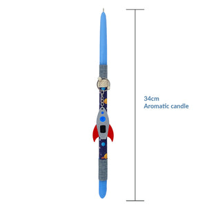 Lambada (Λαμπάδα) Easter Candle- Hand painted wooden spaceship