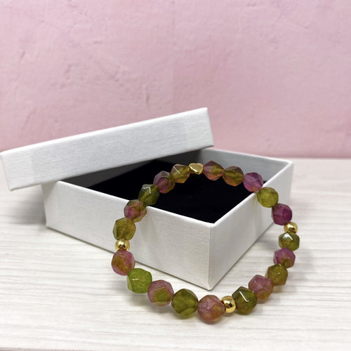 Eden gemstone beaded bracelet on box