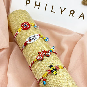 Martis - Greek March protection bracelet / Ladybug